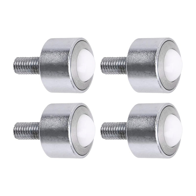 CNBTR 4 Pcs Transfer Bearing Flange Mounted Nylon Roller 0.59 Inch 99lbs Load Capacity - Image 1